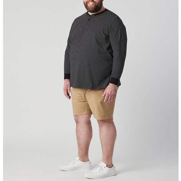 Good Counsel Wanzer Long Sleeve‎ Striped Henley Shirt Size 2XL Black/White - NWT - Picture 5 of 13